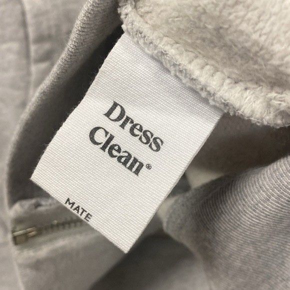 MATE THE LABEL ORGANIC COTTON FLEECE FULL ZIP HOODIE SWEATSHIRT GRAY SZ XS $128 - Picture 6 of 7